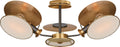 Osiris Medium Reflector Semi-Flush Mount | Bronze and HAB | Linen Diffusers