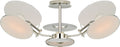Osiris Medium Reflector Semi-Flush Mount | Polished Nickel | Linen Diffusers