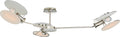 Osiris Large Asymmetric Semi-Flush Mount | Polished Nickel | Linen Diffusers