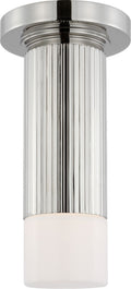 Ace Mini Monopoint Flush Mount | Polished Nickel | White Glass