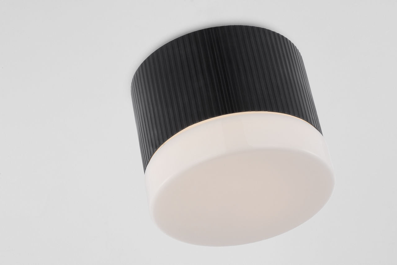 Ace 7" Flush Mount | Bronze | White Glass