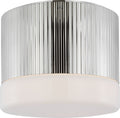 Ace 7" Flush Mount | Polished Nickel | White Glass