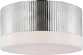 Ace 12" Flush Mount | Polished Nickel | White Glass