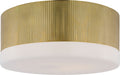 Ace 17" Flush Mount | Hand-Rubbed Antique Brass | White Glass