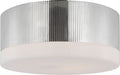 Ace 17" Flush Mount | Polished Nickel | White Glass
