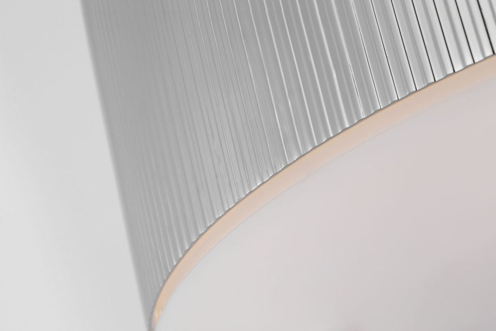 Ace 17" Flush Mount | Polished Nickel | White Glass