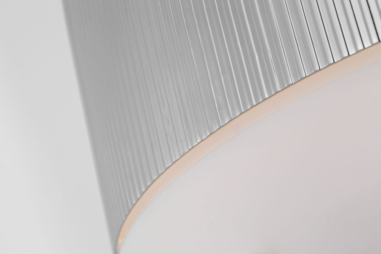 Ace 17" Flush Mount | Polished Nickel | White Glass