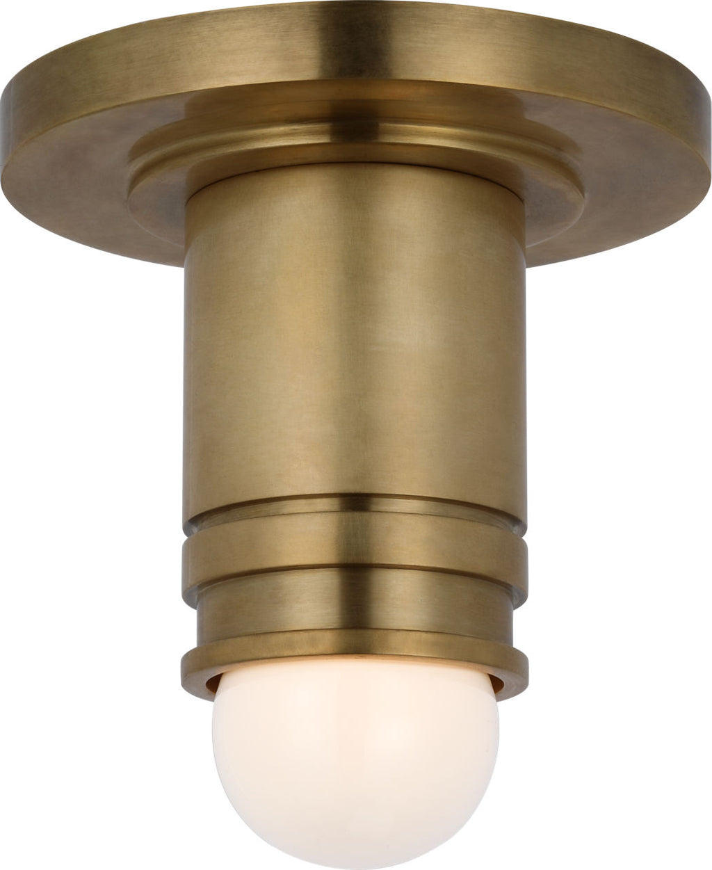 Top Hat Mini Monopoint Flush Mount | Hand-Rubbed Antique Brass
