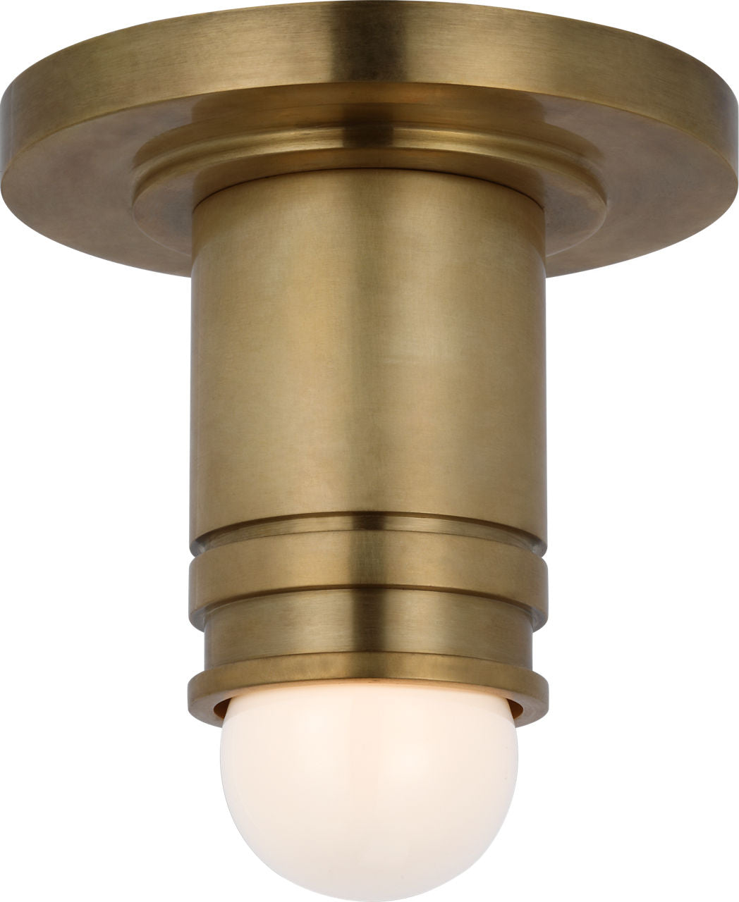 Top Hat Mini Monopoint Flush Mount | Hand-Rubbed Antique Brass