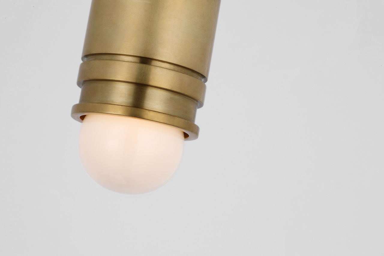 Top Hat Mini Monopoint Flush Mount | Hand-Rubbed Antique Brass