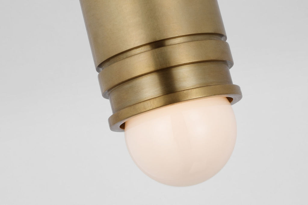 Top Hat Mini Monopoint Flush Mount | Hand-Rubbed Antique Brass