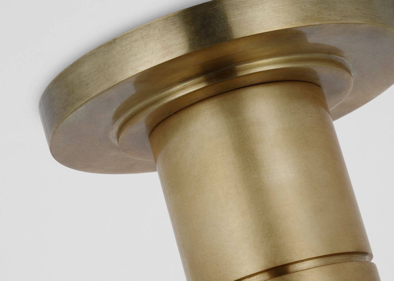 Top Hat Mini Monopoint Flush Mount | Hand-Rubbed Antique Brass