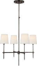 Bryant Small Chandelier | Bronze | Linen Shades