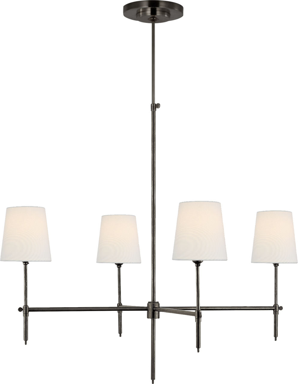 Bryant Large Chandelier | Bronze | Linen Shades