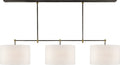 Bryant Large Billiard | Bronze and Hand-Rubbed Antique Brass | Linen Shades