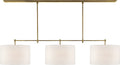 Bryant Large Billiard | Hand-Rubbed Antique Brass | Linen Shades
