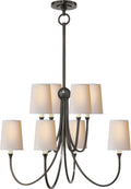 Reed Large Chandelier | Bronze | Natural Paper Shades