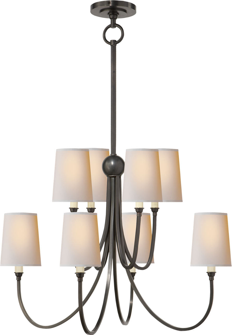 Reed Large Chandelier | Bronze | Natural Paper Shades