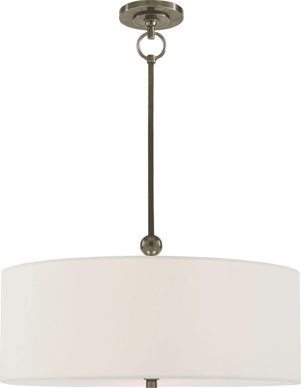 Reed Hanging Shade | Antique Nickel | Linen Shade
