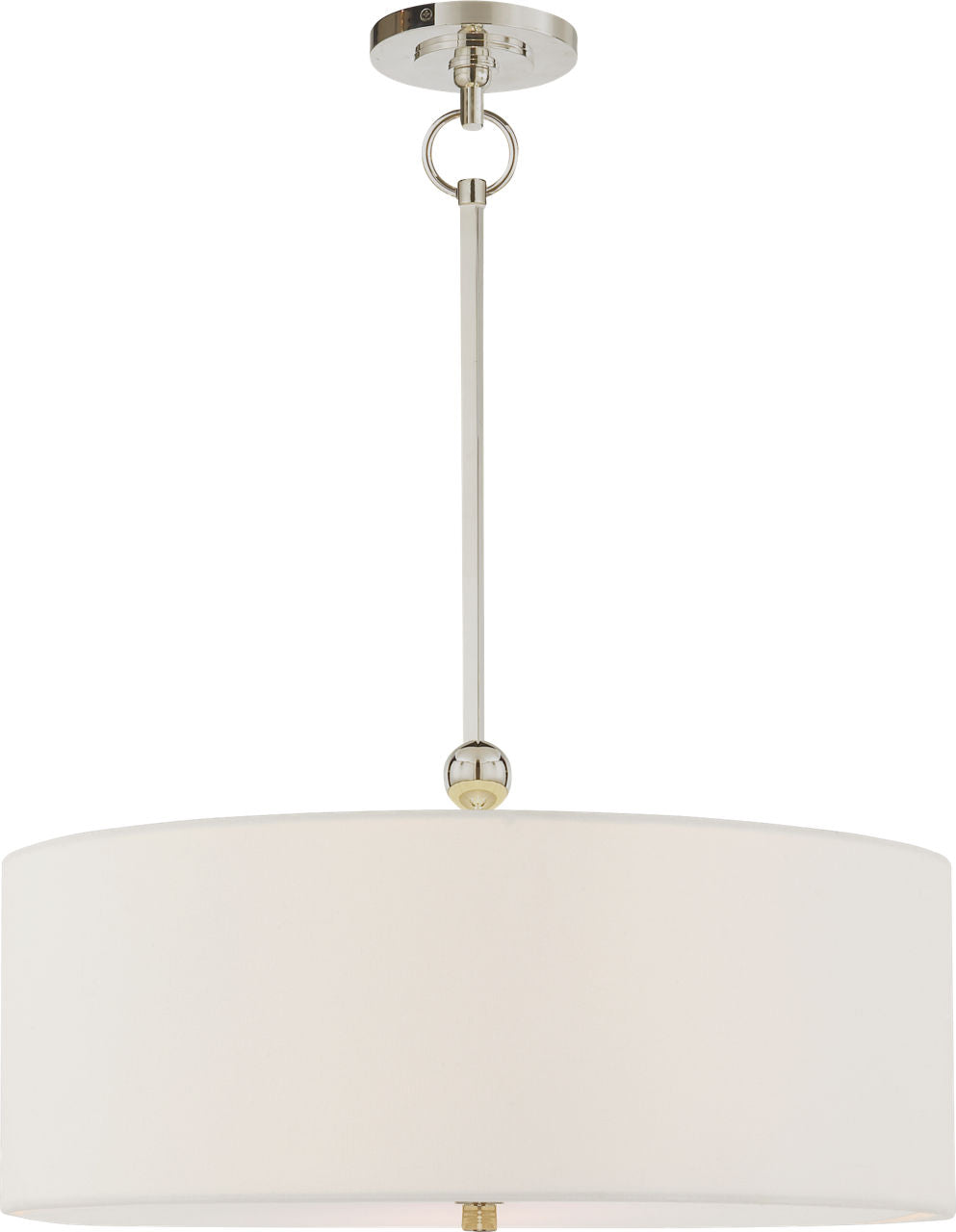 Reed Hanging Shade | Polished Nickel | Linen Shade