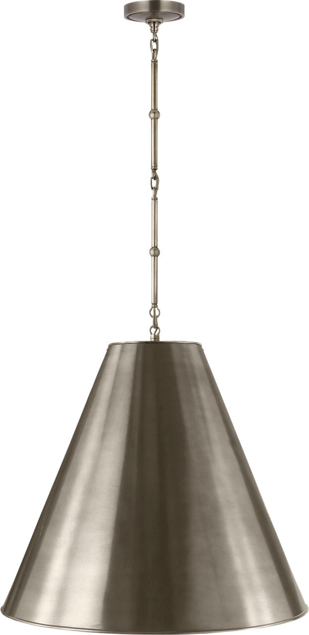 Goodman Large Hanging Lamp | Antique Nickel | Antique Nickel Shade