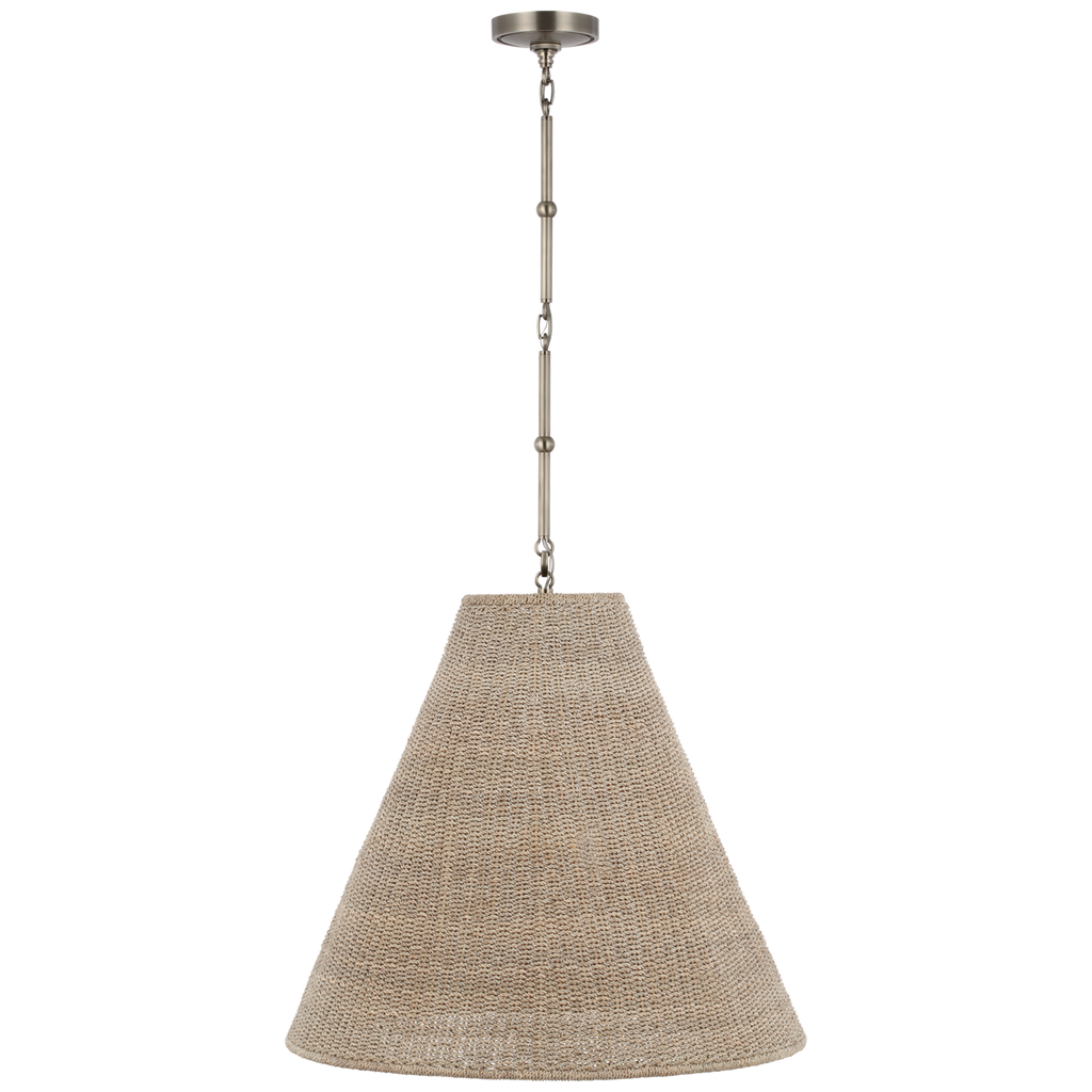 Goodman Large Hanging Lamp | Antique Nickel | Ash Shade