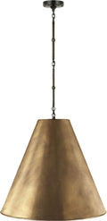Goodman Large Hanging Lamp | Bronze | Hand-Rubbed Antique Brass Shade