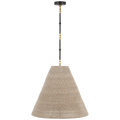 Goodman Large Hanging Lamp | Bronze and Hand-Rubbed Antique Brass | Ash Shade