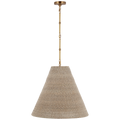 Goodman Large Hanging Lamp | Hand-Rubbed Antique Brass | Ash Shade