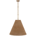 Goodman Large Hanging Lamp | Hand-Rubbed Antique Brass | Toast Shade