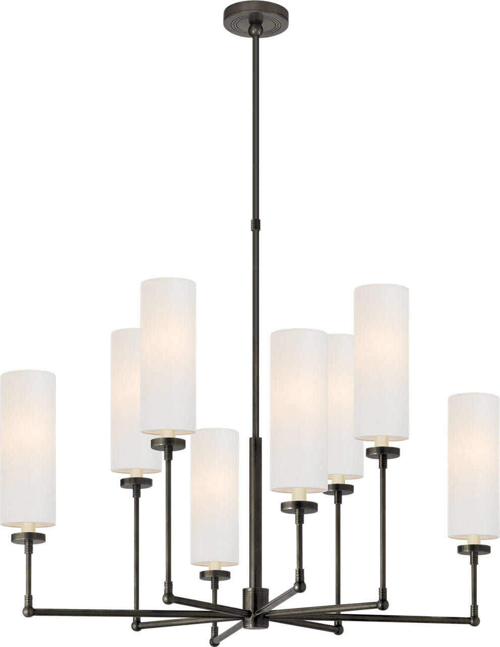 Ziyi Large Chandelier | Bronze | Linen Shades