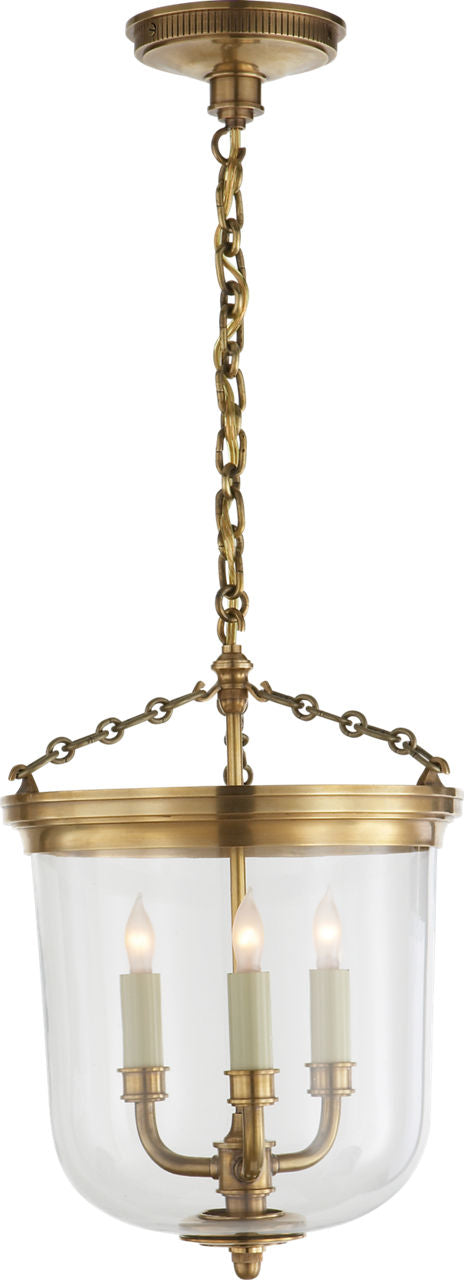Merchant Lantern | Hand-Rubbed Antique Brass | Clear Glass