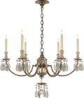 Elizabeth Chandelier | Burnished Silver Leaf | Quartz