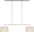 Bryant Medium Billiard | Polished Nickel | Linen Shades