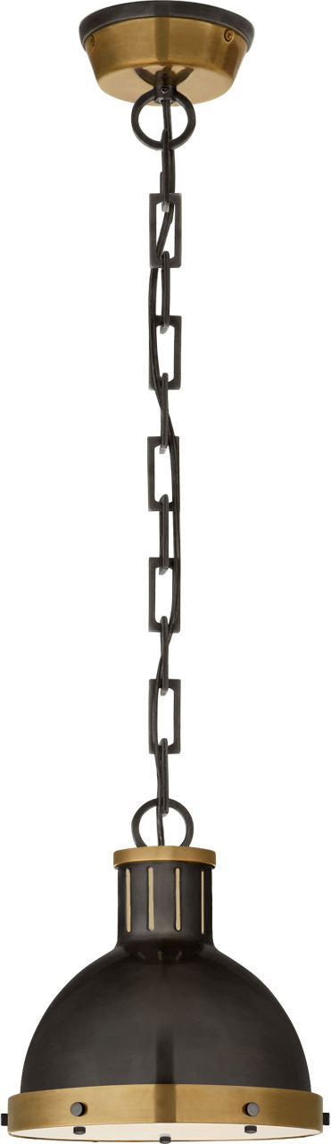 Hicks Small Pendant | Bronze and Hand-Rubbed Antique Brass | Acrylic Diffuser
