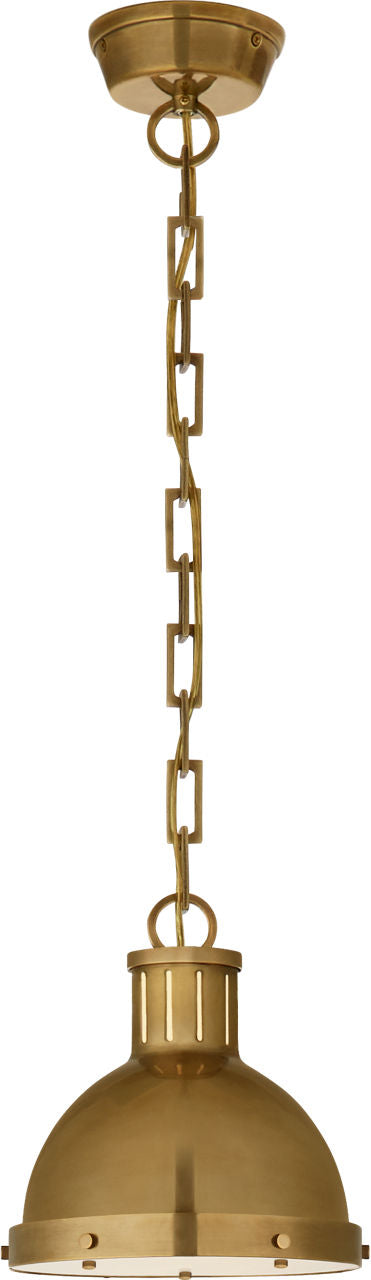 Hicks Small Pendant | Hand-Rubbed Antique Brass | Acrylic Diffuser