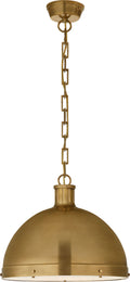 Hicks Extra Large Pendant | Hand-Rubbed Antique Brass | Acrylic Diffuser