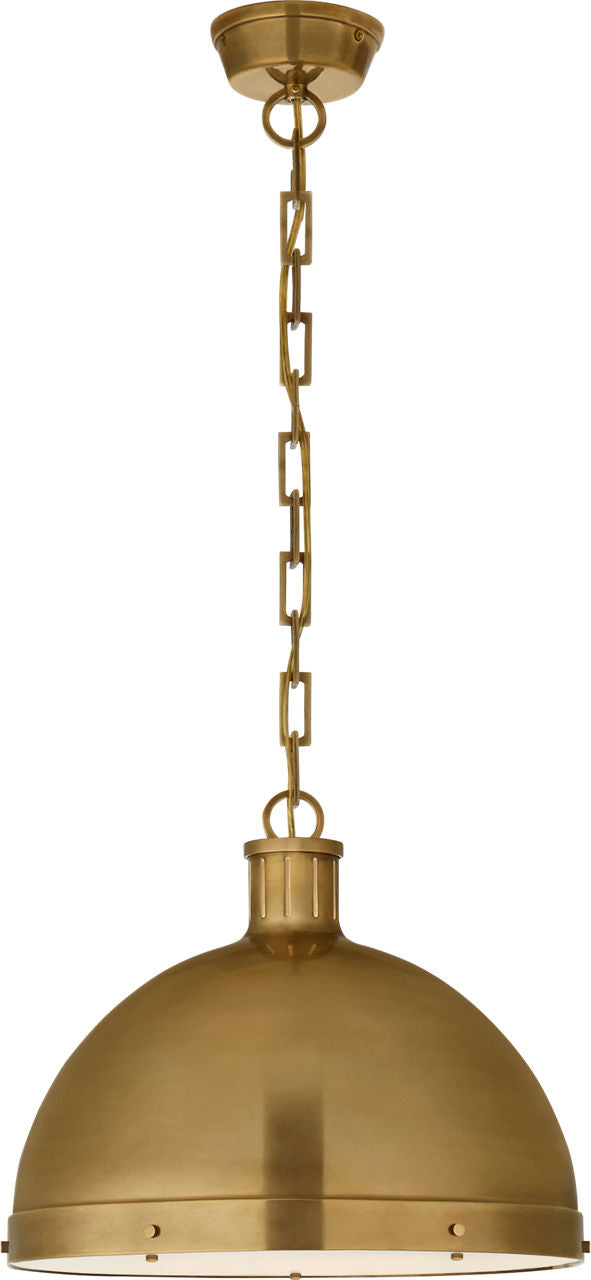 Hicks Extra Large Pendant | Hand-Rubbed Antique Brass | Acrylic Diffuser