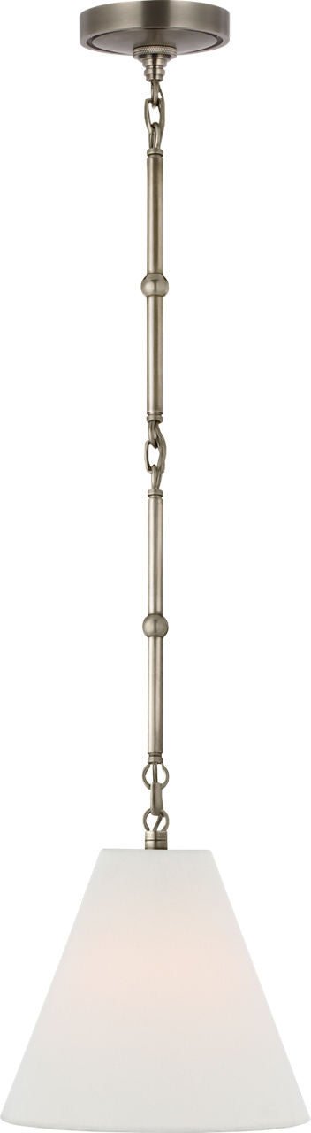 Goodman Petite Hanging Shade | Antique Nickel | Linen Shade