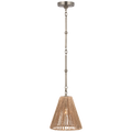 Goodman Petite Hanging Shade | Antique Nickel | Natural Abaca Shade