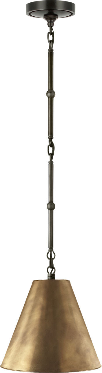 Goodman Petite Hanging Shade | Bronze | Hand-Rubbed Antique Brass Shade
