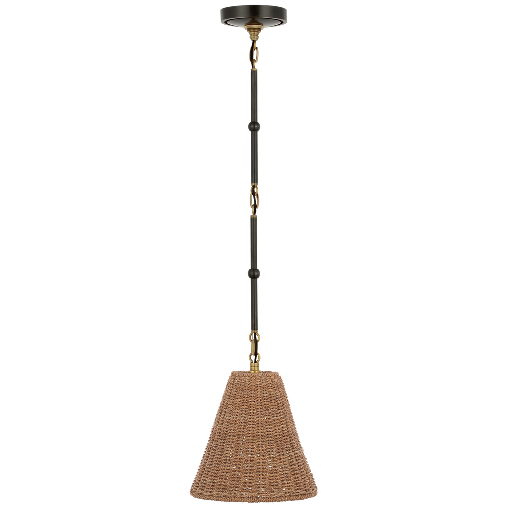 Goodman Petite Hanging Shade | Bronze and Hand-Rubbed Antique Brass | Toast Shade