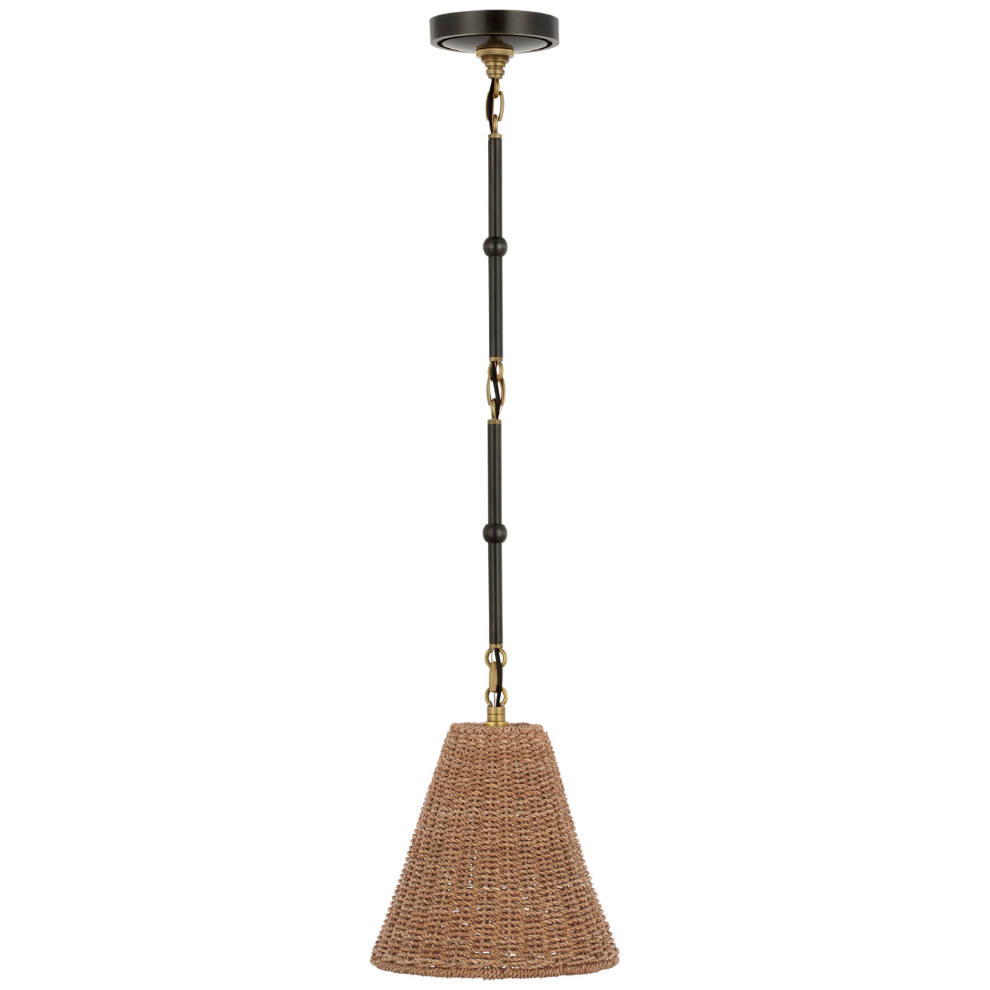 Goodman Petite Hanging Shade | Bronze and Hand-Rubbed Antique Brass | Toast Shade