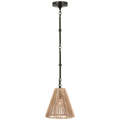 Goodman Petite Hanging Shade | Bronze | Natural Abaca Shade