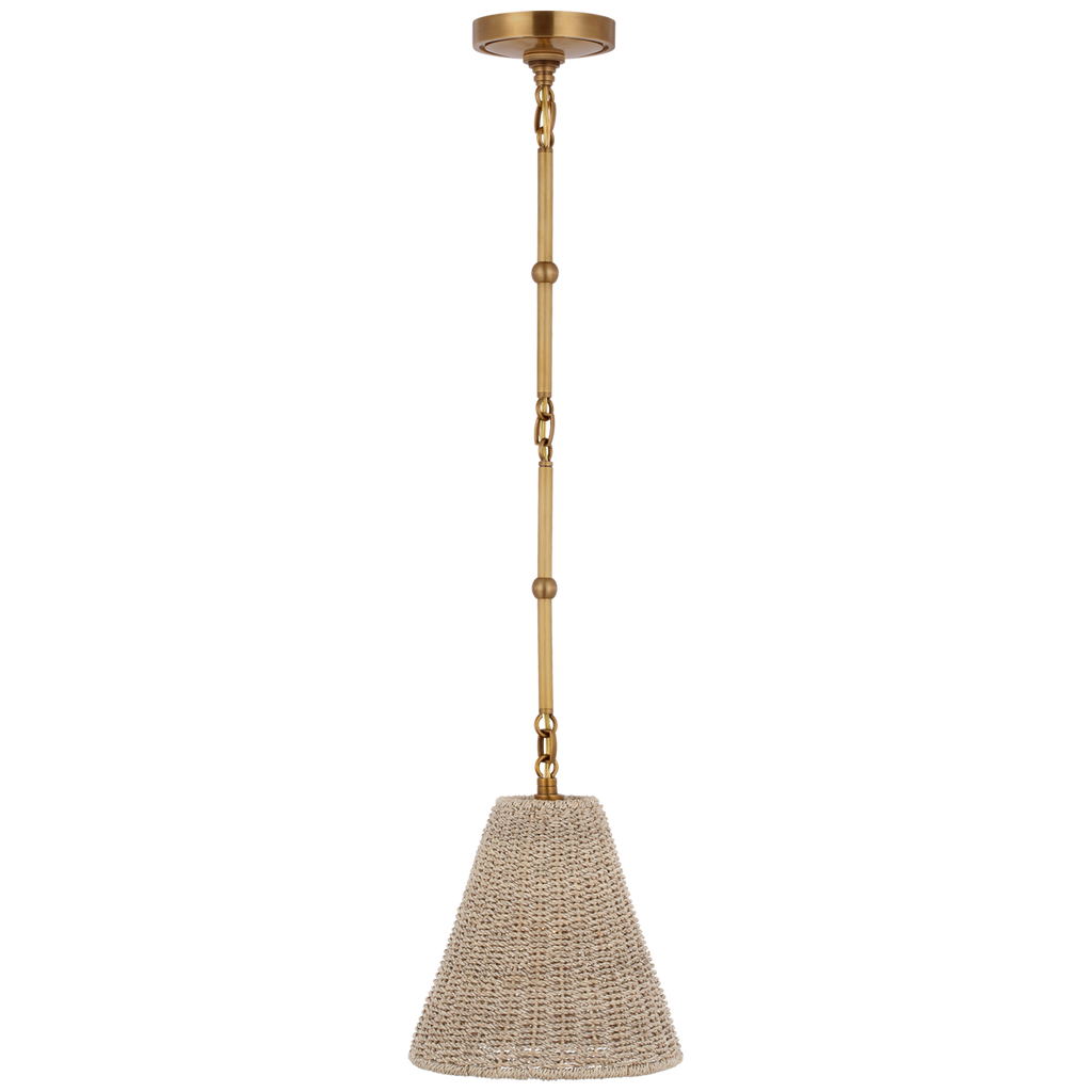 Goodman Petite Hanging Shade | Hand-Rubbed Antique Brass | Ash Shade