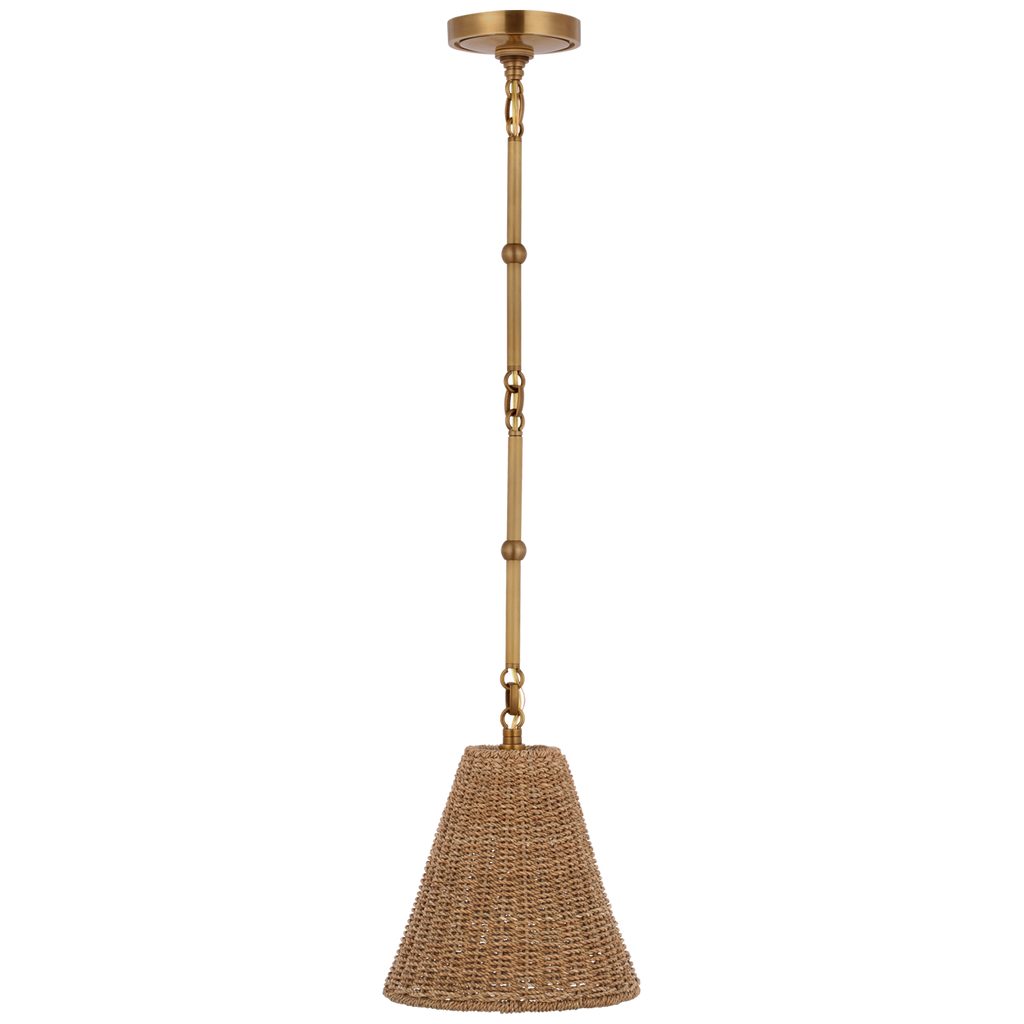 Goodman Petite Hanging Shade | Hand-Rubbed Antique Brass | Toast Shade