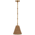 Goodman Petite Hanging Shade | Hand-Rubbed Antique Brass | Toast Shade