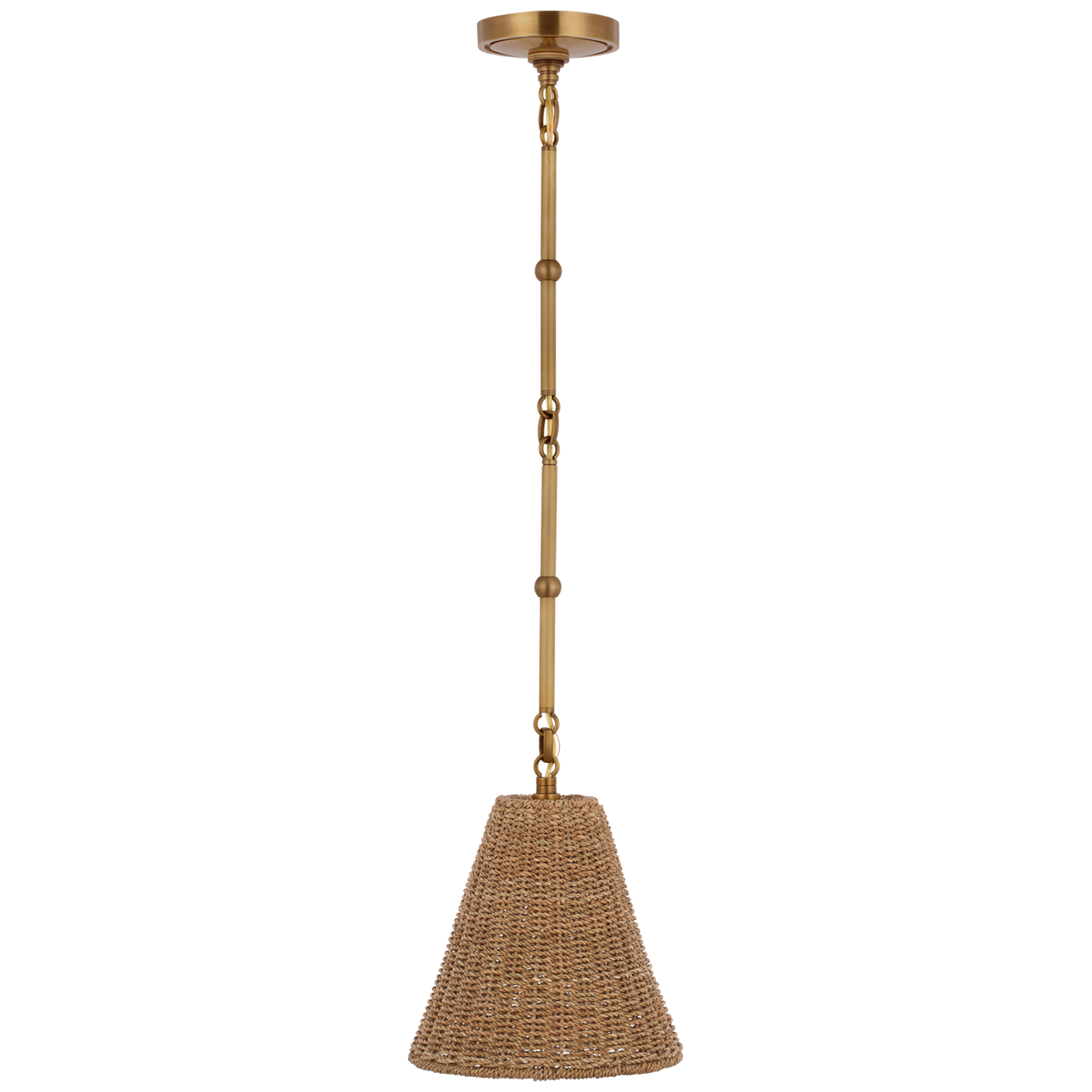 Goodman Petite Hanging Shade | Hand-Rubbed Antique Brass | Toast Shade