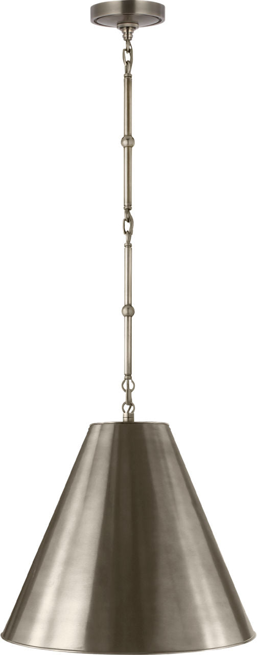 Goodman Small Hanging Light | Antique Nickel | Antique Nickel Shade