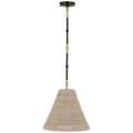 Goodman Small Hanging Light | Bronze and Hand-Rubbed Antique Brass | Ash Shade